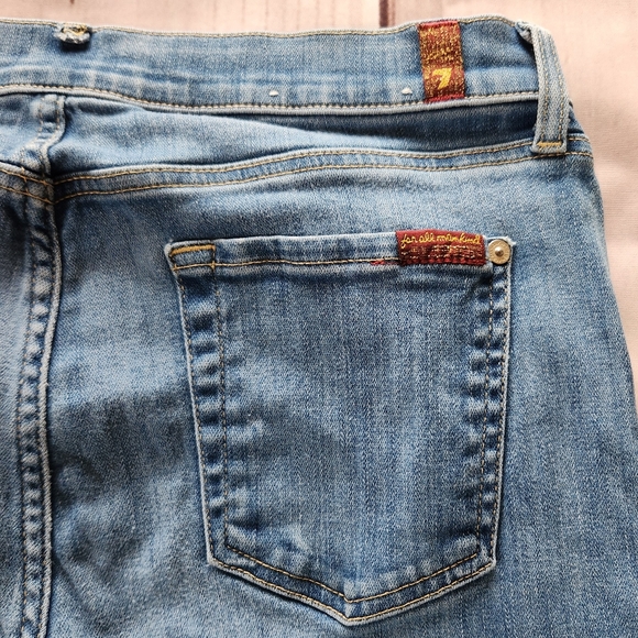 7FAM 7 For All Mankind "Ali" Midrise Flare Bootcut Jeans Blue | Women's Size 30 - Picture 11 of 15